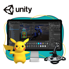 Мир игр на Unity 2D на популярном движке + AI-помощники - КИБЕРшкола программирования для детей, компьютерные курсы для школьников, начинающих и подростков - KIBERone г. Аксай