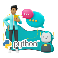 Умный чат-бот на Python - КИБЕРшкола программирования для детей, компьютерные курсы для школьников, начинающих и подростков - KIBERone г. Аксай