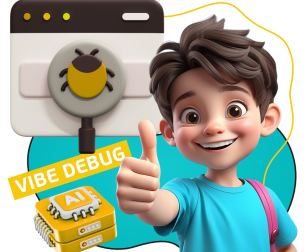 Тестирование & Vibe Debug. Охотники за багами - КИБЕРшкола программирования для детей, компьютерные курсы для школьников, начинающих и подростков - KIBERone г. Аксай